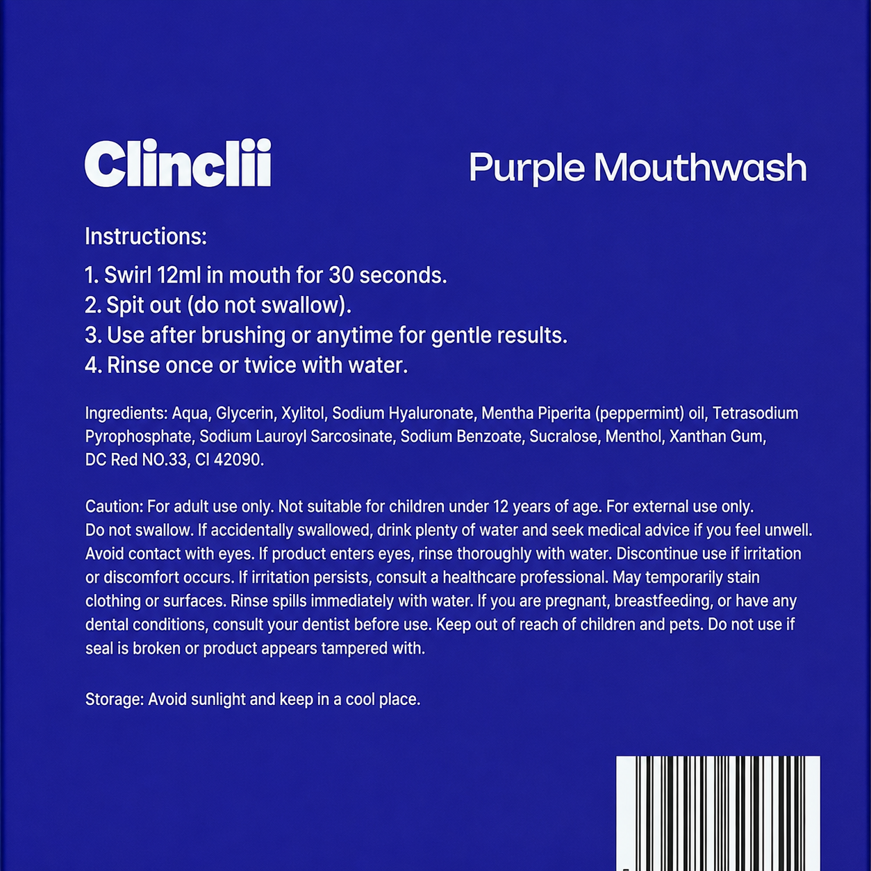π Purple Mouthwash for instant fresh breath & going out confidence