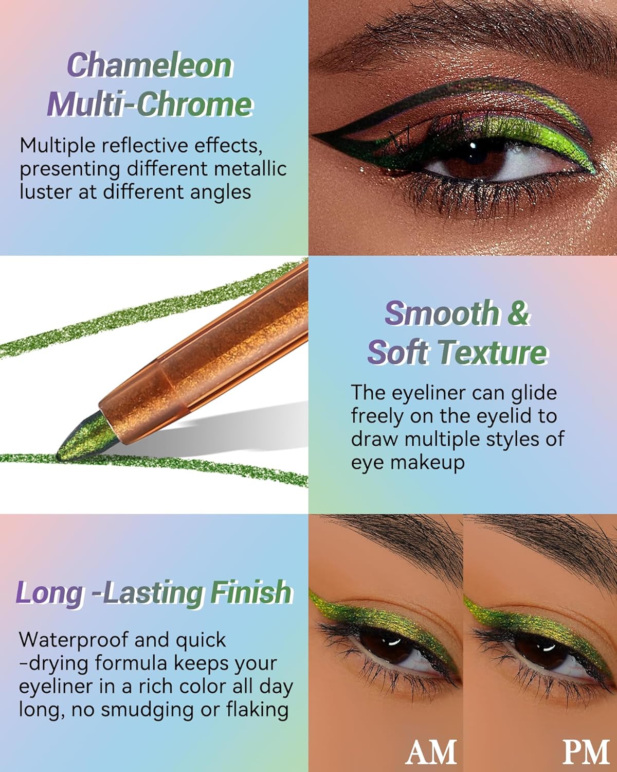 Shifting Metallic Eyeliner That Turns Heads