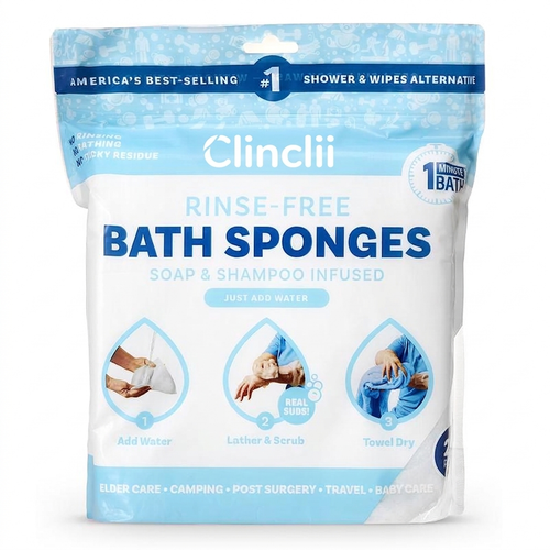 Clinclii No-Rinse Bathing Wipes,Stay Fresh Anytime, Anywhere!