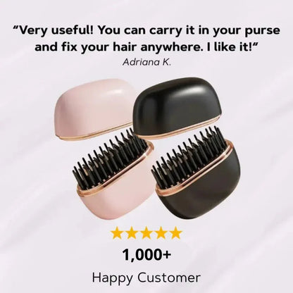💖 Holiday Frizz-Fighter! Compact Ionic Mini Straightener, Seals in Moisture for Healthy Festive Hair / Stocking Stuffer 🎁
