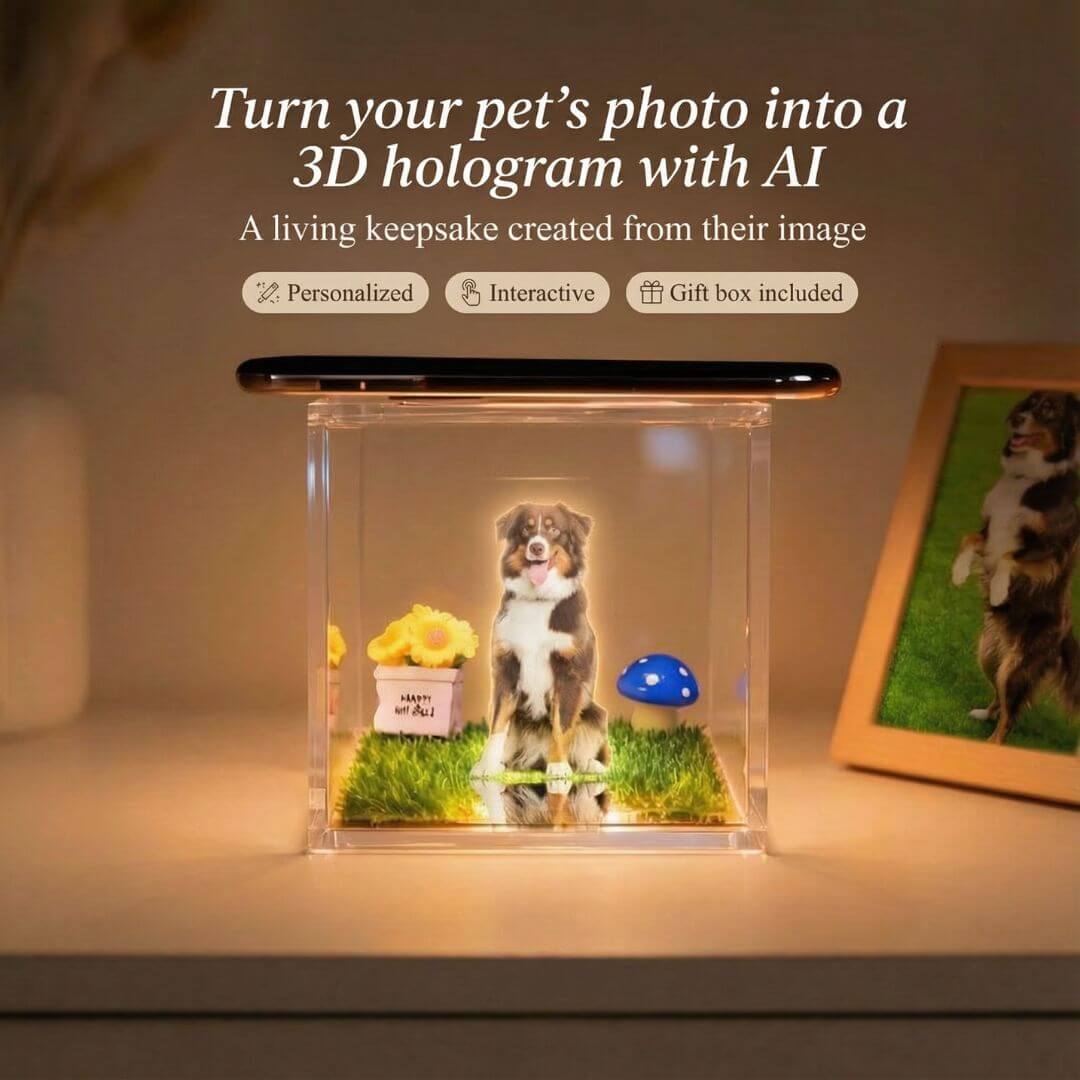 🐾 PetAI™ — Personalized Holographic Pet Memory,Keep Your Best Friend’s Memory Alive in Stunning 3D Hologram