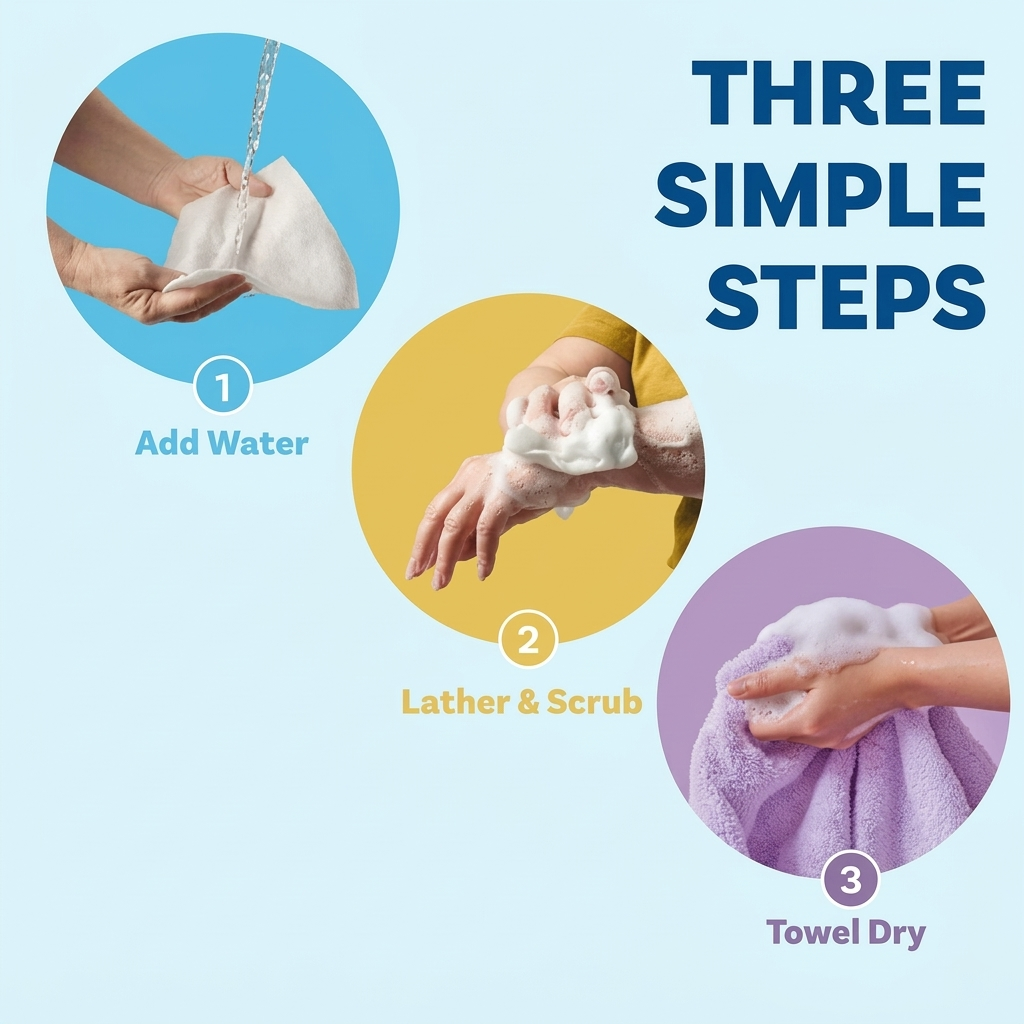 Clinclii No-Rinse Bathing Wipes,Stay Fresh Anytime, Anywhere!
