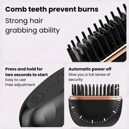 💖 Holiday Frizz-Fighter! Compact Ionic Mini Straightener, Seals in Moisture for Healthy Festive Hair / Stocking Stuffer 🎁