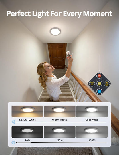 Wireless Motion Sensor Ceiling Light,Never Walk Into a Dark Room Again