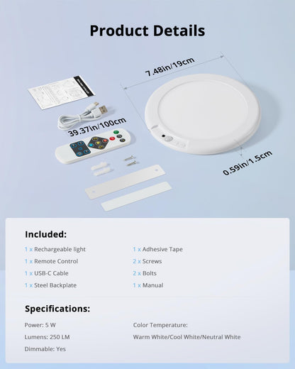 Wireless Motion Sensor Ceiling Light,Never Walk Into a Dark Room Again