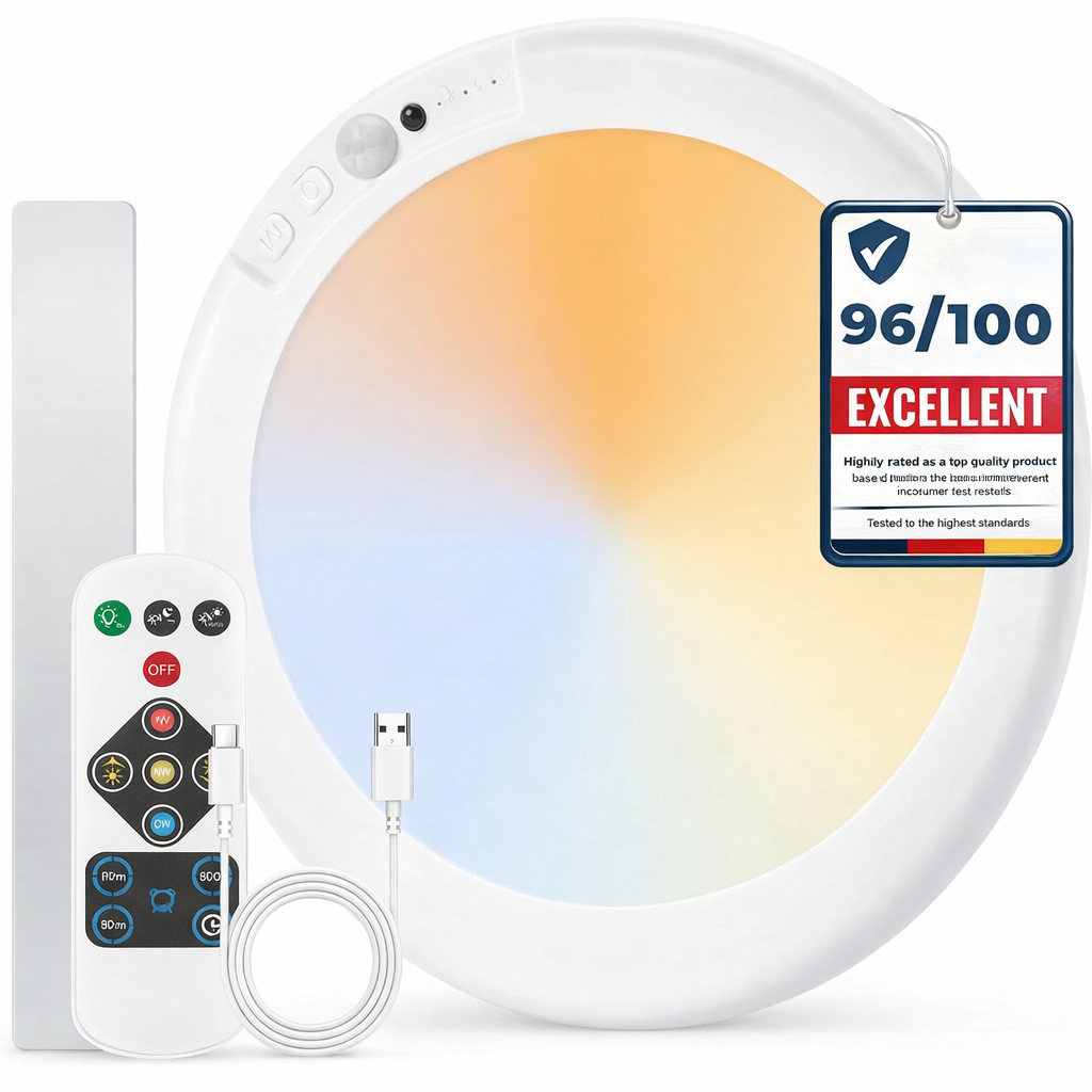 Wireless Motion Sensor Ceiling Light,Never Walk Into a Dark Room Again