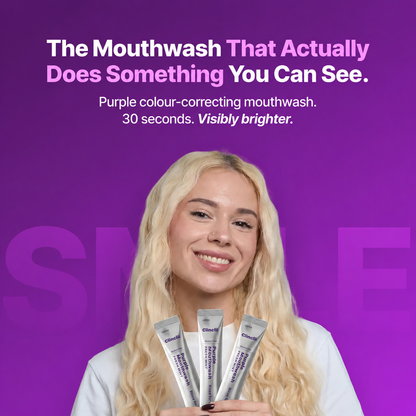 💜 Purple Mouthwash for instant fresh breath & going out confidence