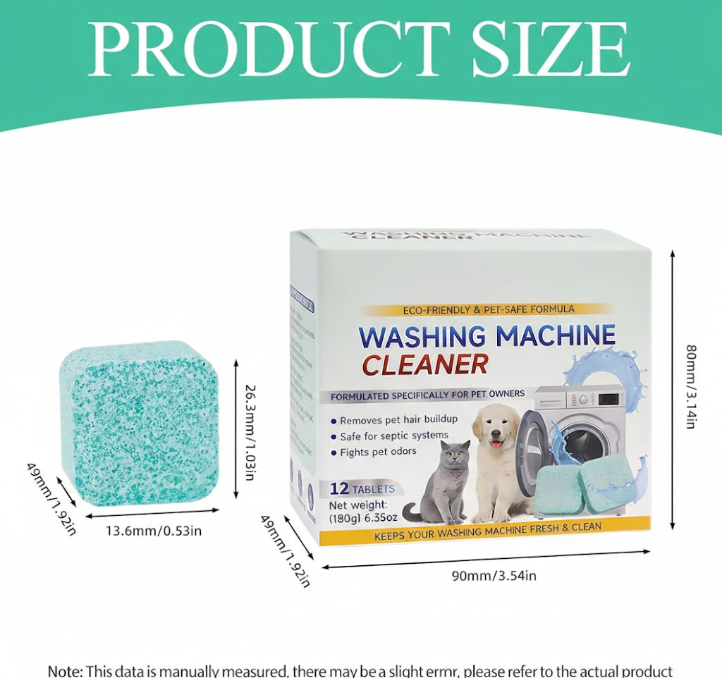 Washing Machine Cleaner Tablets,Ideal for pet owners and large households