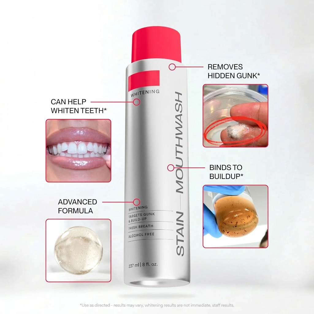 Stain Whitening Mouthwash for White Teeth
