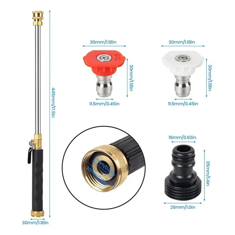 Jet Nozzle Power Washer,Turn Your Garden Hose Into a Powerful Cleaning Wand