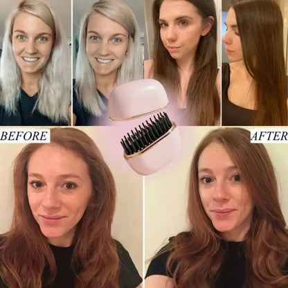 💖 Holiday Frizz-Fighter! Compact Ionic Mini Straightener, Seals in Moisture for Healthy Festive Hair / Stocking Stuffer 🎁