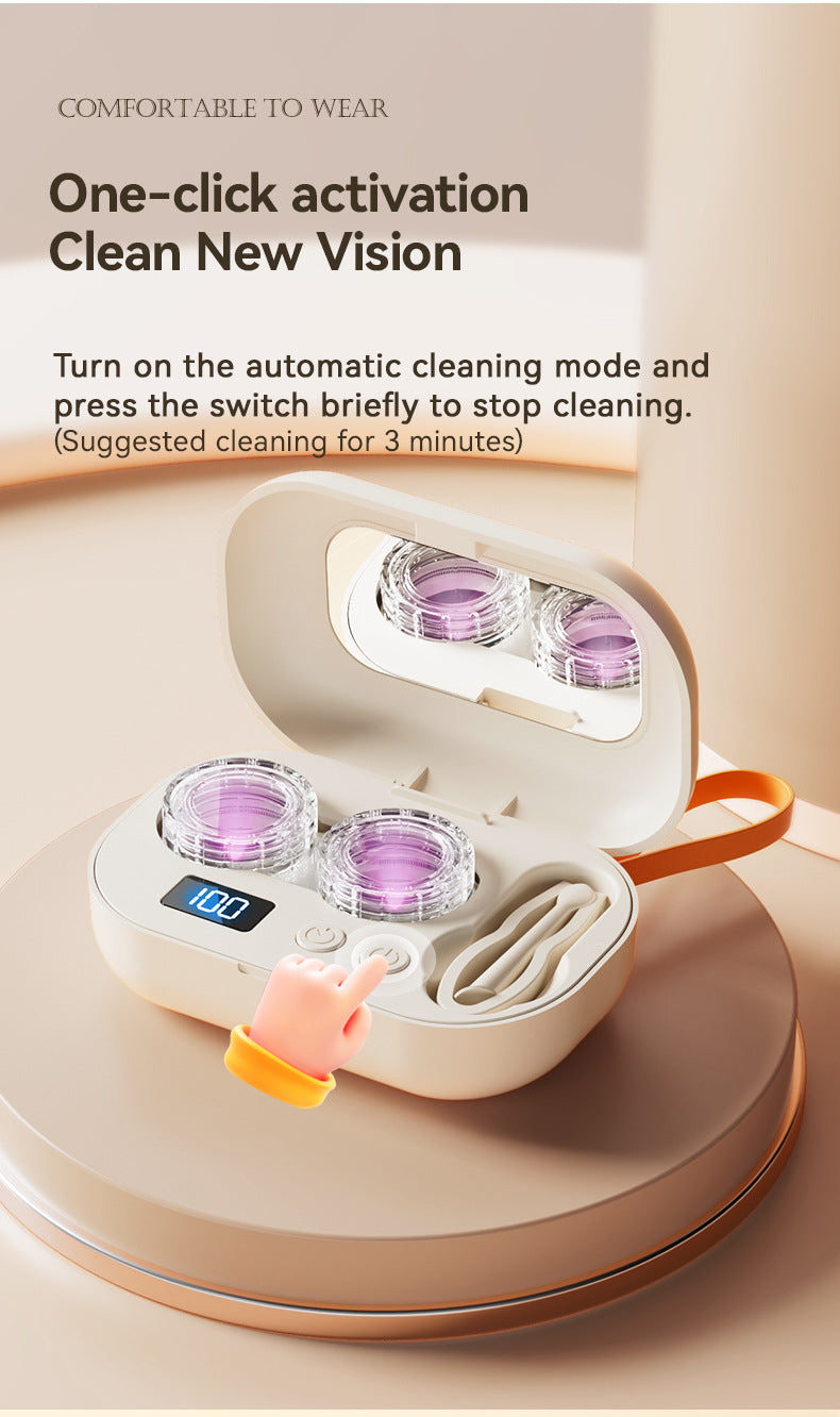 Portable Ultrasonic Contact Lens Cleaner Machine,A Smarter Way to Clean Your Contact Lenses