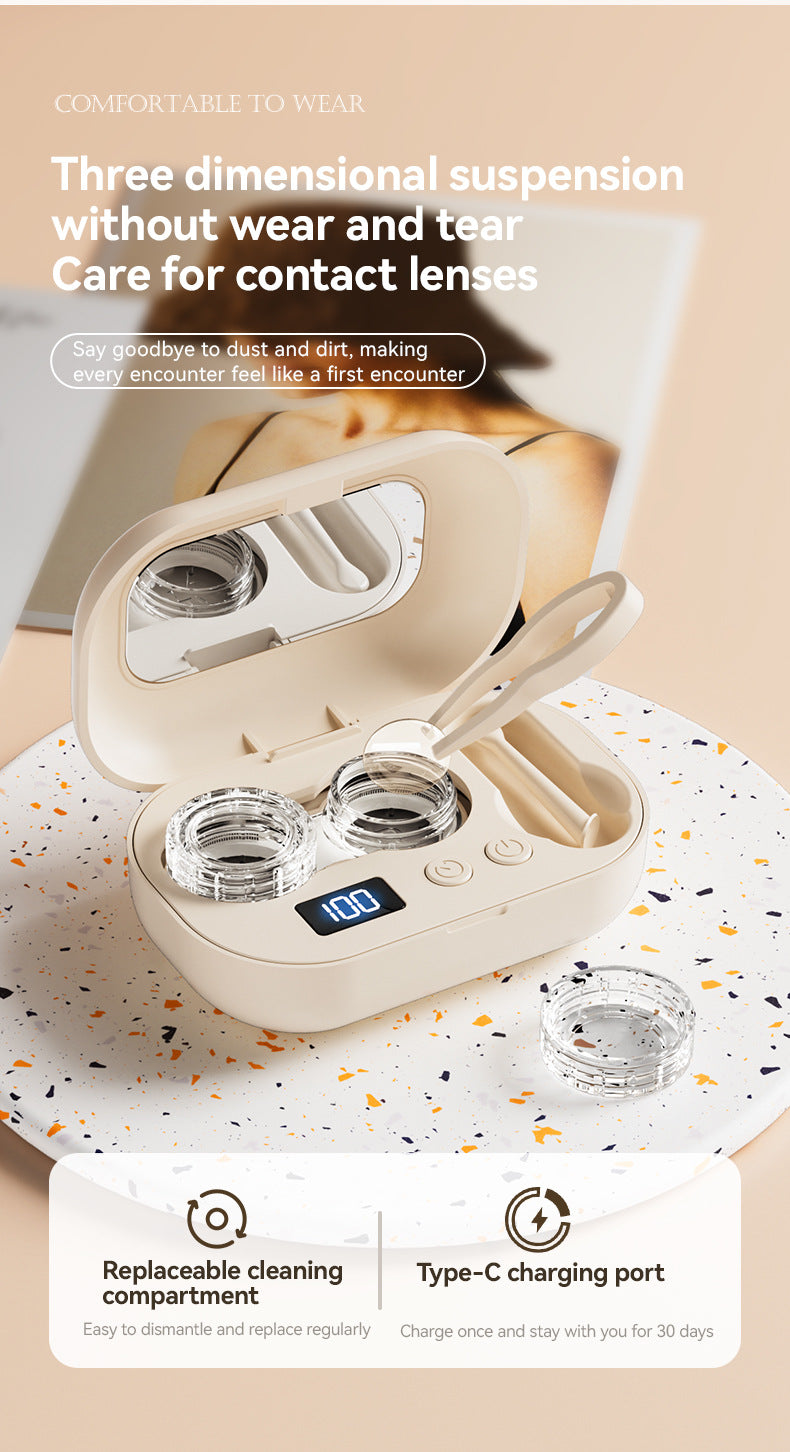 Portable Ultrasonic Contact Lens Cleaner Machine,A Smarter Way to Clean Your Contact Lenses