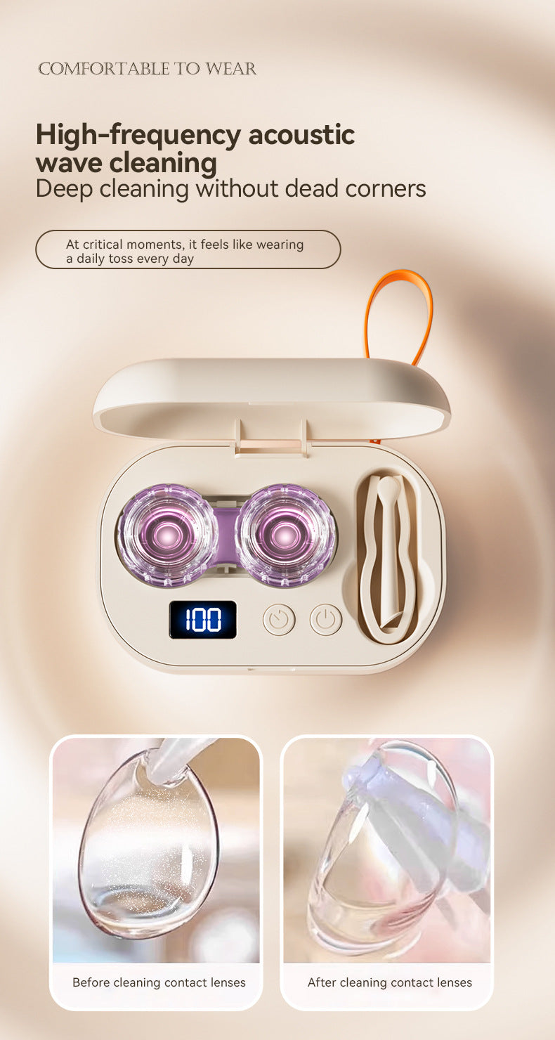 Portable Ultrasonic Contact Lens Cleaner Machine,A Smarter Way to Clean Your Contact Lenses
